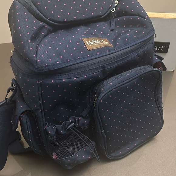 Matilda Jane Backpack Cooler Bag Navy Blue with Polka Dots - Picture 4 of 7